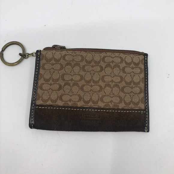 Coach Handbags - COACH Brown Tan Jacquard Design Wallet